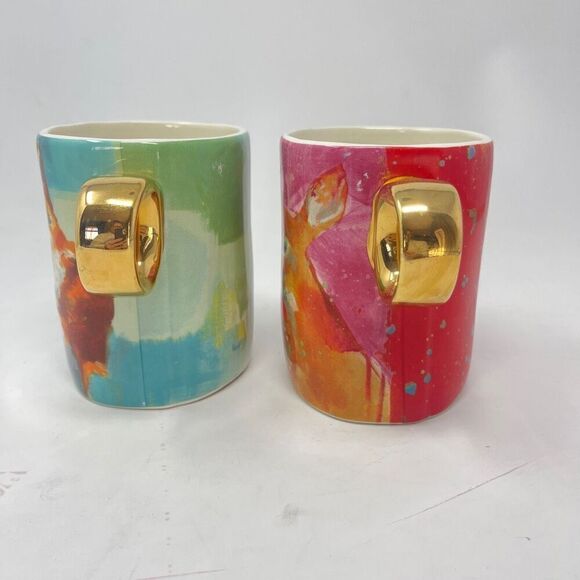 Anthropologie Winter Fauna Mug Set of 2 - Picture 2 of 6